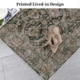 thumbnail image 5 of HOMERRY Boho Area Rug 4' x 6' Floral Rugs for Living Room Vintage Floor Cover, Black, 5 of 6