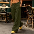 thumbnail image 4 of Wide Leg Sweatpants Women Zaewscy Women's Solid Color Loose-fitting Sweatpants High-waisted Wide-leg Casual Sweatpants Drawstring Elastic Waistband With Pockets., 4 of 7