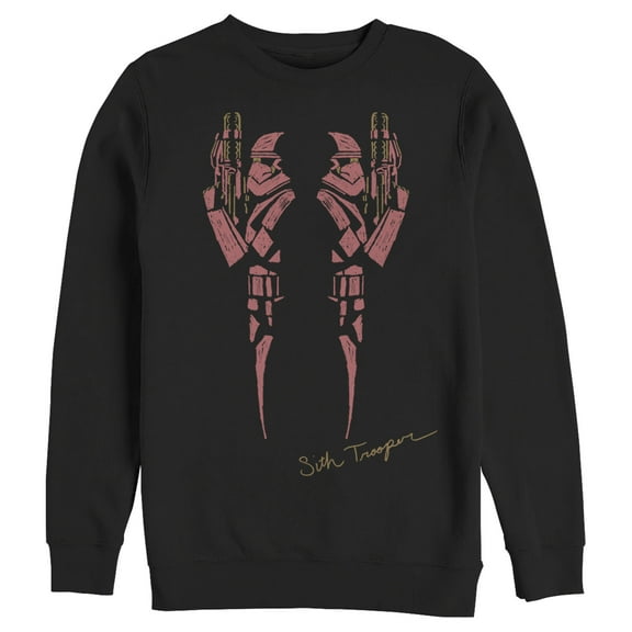 Men's Star Wars: The Rise of Skywalker Sith Trooper Inkblot  Sweatshirt Black 2X Large
