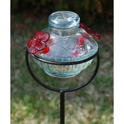 Parasol Pot de Creme Staked Hummingbird Feeder, Clear, 8 oz.
