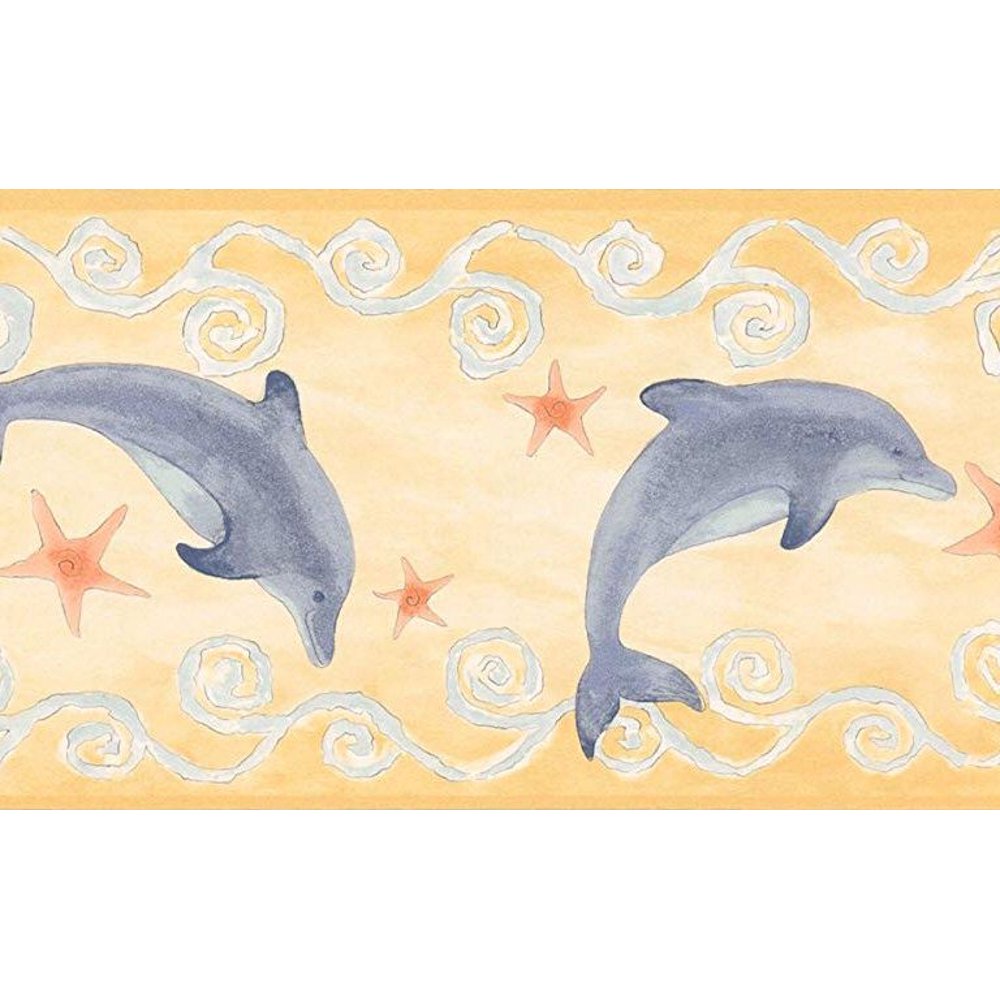 879827 Dolphins and Stars Wallpaper Border b0583