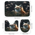 thumbnail image 3 of Nine Tailed Fox Chasing Butterfly 4 Pcs Shower Curtain Set with Rug Bathroom Sets with Waterproof Fabric And Non-Slip Rugs Toilet Lid Cover Bath Mat Decor with Hooks, 3 of 7