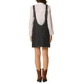 thumbnail image 3 of INSPIRE CHIC Women's Sleeveless Casual Denim Adjustable Strap Overall Mini Dress L Black, 3 of 5