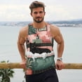 thumbnail image 6 of KLL Black Cat Pink Bathroom Print Men's Muscle Gym Workout Stringer Tank Tops Bodybuilding Fitness T-Shirts Tank Tops Men-XX-Large, 6 of 7