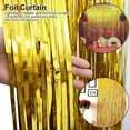 thumbnail image 4 of Cortina de papel de aluminio para Navidad, cortina de flecos de papel de aluminio, cortina de papel de aluminio para fotos, decoración, cortina de papel de aluminio para fiestas, uso conveniente, 4 of 6