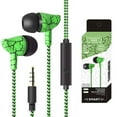 thumbnail image 6 of In-ear Wire-controlled Headset with Microphone 3.5mm Stereo Plug Fashion Braided Wire Crack Earphones, 6 of 8