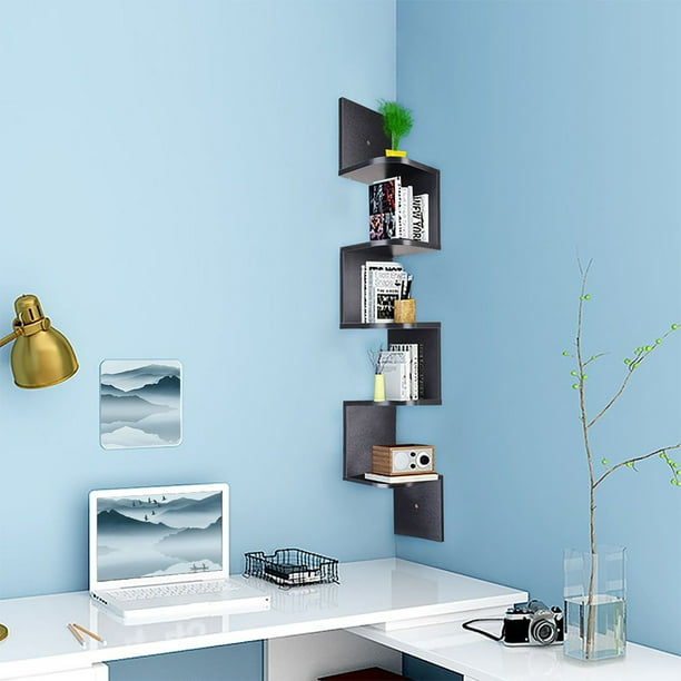 Yohome 5 Tier Wall Mounted Storage Display Shelf Floating Corner Shelves Bookshelf Com - Corner Shelf Unit Wall Mounted Yohome 5 Tier Wall Mounted Storage Display Shelf Floating Corner Shelves Bookshelf Com - Corner Shelf Unit Wall Mounted