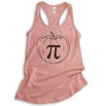 thumbnail image 1 of Pumpkin Pi Tank Top, Ladies Racerback Tank Top, Halloween Tank, Pumpkin Tank, Pumpkin Pie, Thanksgiving, Desert Pink, Large, 1 of 3