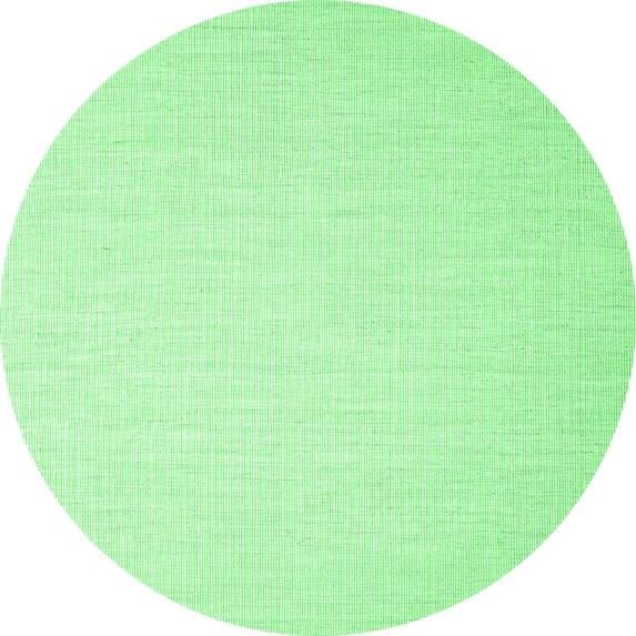 Ahgly Company Indoor Round Abstract Emerald Green Contemporary Area Rugs, 3' Round