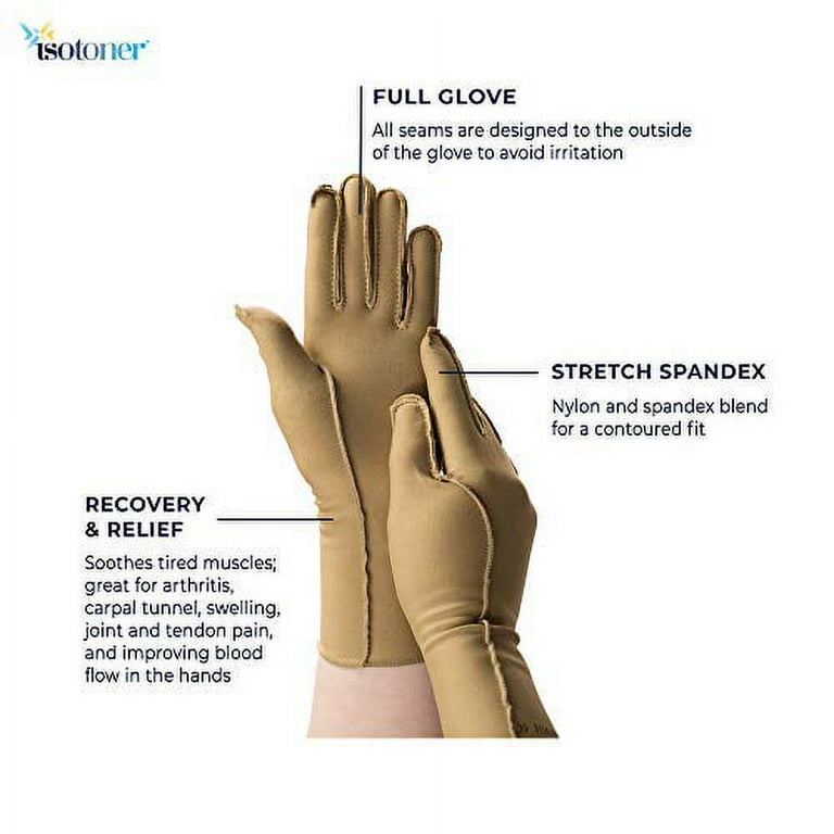 Isotoner Full Finger Therapeutic Glove, Medium Isotoner Full Finger Therapeutic Glove, Medium