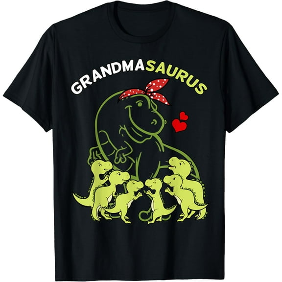 Grandmasaurus Grandma 6 Kids Dinosaur Mother'S Gift T-Shirt Unisex S-5XL Hot Trending Shirt, Vintage Birthday Gift