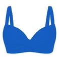 thumbnail image 4 of Baqcunre Bras for Women, Women Underwire Bikini Top Swim Top Bra Padded Swimsuit Tops 2025 Bathing Suit Tops, Women's Swimwear 1PC Blue 2XL, 4 of 4