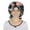 Black, variant on Women Silk Bonnet for Sleeping Satin Hair Bonnet with Floral Print and Long Tie Band - Navy Blue