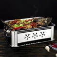 thumbnail image 3 of Parrilla de carbón portátil y compacta para barbacoa, patio, camping, picnic 45x30cm transpirable, 3 of 9