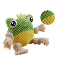 thumbnail image 2 of Frog Dog Toy Cute Soft Creative Dog Tooth Cleaning Toy Plush Rope Toy for Dogs, 2 of 10