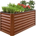 thumbnail image 1 of WubioA 4x2x2ft Outdoor Metal Raised Garden Bed, Deep Root Planter Box for Vegetables, Flowers, Herbs, and Succulents w/ 119 Gallon Capacity - Wood Grain, 1 of 14