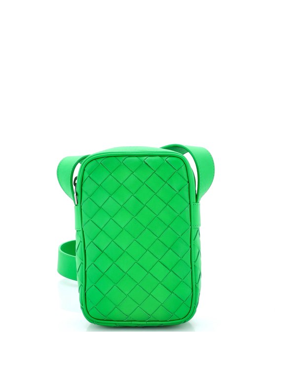 Pre-Owned Zipped Phone Crossbody Bag Intrecciato Nappa By Rebag