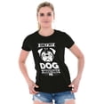 thumbnail image 4 of Only My Dog Understands Me Pet Lover Womens Fitted Plus Size Graphic Tee Brisco Brands 2X, 4 of 5