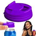 thumbnail image 2 of Reusable Soda Can Lids - Spill-Proof, Snap-On Covers for Freshness And Protection-Purple Harlik, 2 of 8