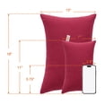 thumbnail image 4 of Ntbay 2 Pack Microfiber Soft Tiny Pillows, Machine Washable Travel Pillows, 11" x 7", Red, 4 of 5