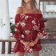 thumbnail image 2 of Vestidos Para Mujer Vestidos Con Hombros Descubiertos Elegante Erógeno Casual Manga de Campana Estampado Sólido Odeerbi ODB159231, 2 of 5