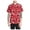 Red - redmulti, variant on Obey Mens Gulf Woven Button Up Shirt, Brown, Small