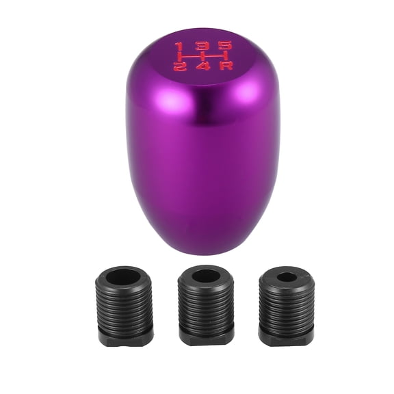 5 Speed Purple Manual Stick Shift Knob Universal Aluminum Alloy Auto Vehicle Stick Shifter Knob Lever Handle Head