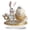 H, variant on 1 Pcs Cute Easter Rabbit Desktop Decor, Floral Cart Easter Bunny Egg Ornament 2D Flat Easter Bunny Desk Decoration Resin Easter Egg Figurines Spring Easter Rabbit Egg Flower Carrot Tabletop Decor