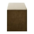 thumbnail image 6 of GZXS 2-Tier Entryway Bench, Accent Shoe Rack Bench with Ivory Padded Seat Cushion, for Small Space, Living Room, Bedroom - 40"L x 16.25"W x 18.5"H, 6 of 7