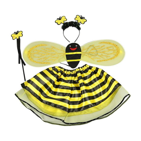 Conjunto de Disfraz de para Niños, Kits de Ropa de Cosplay de de Halloween, Cómodos Accesorios de Disfraz de para Fiestas Temáticas ala amarilla