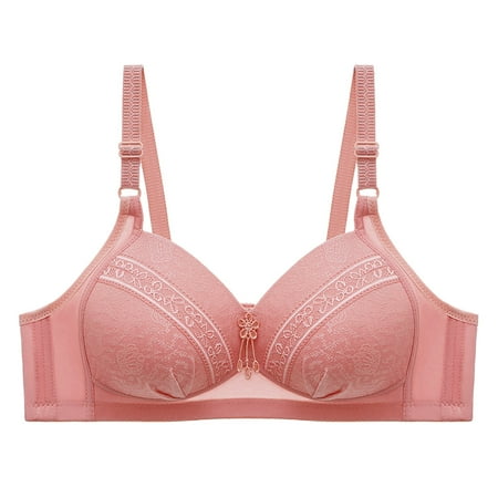 

Zuwimk Bras For Women No Underwire Women s MagicLift Front Close Posture Back Support Bra Watermelon Red 42