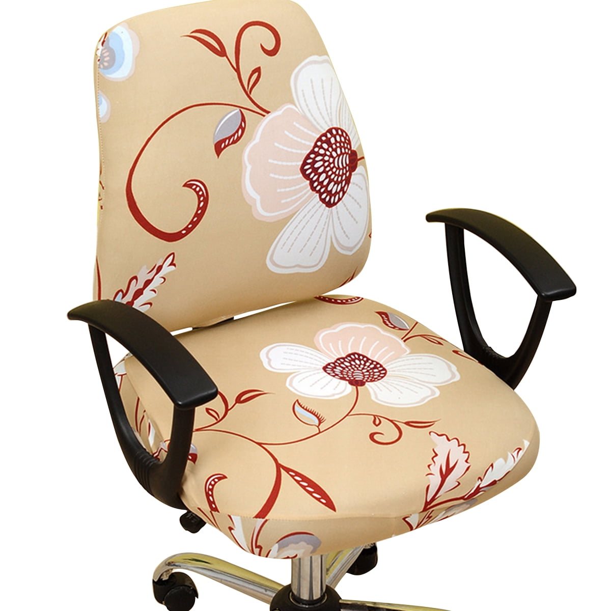 Stretch Jacquard Home Office Computer Chair Seat Covers, Swivel Chair