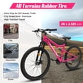 thumbnail image 4 of 26" Mountain Bike with 21-Speed, All-Terrain High-Carbon Steel Cycling Bike with Dual Disc Brakes and Ergonomic Seat for Men Women Adult, Red, 4 of 8