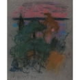 thumbnail image 2 of Eero Järnefelt 12x14 Black Ornate Wood Framed Double Matted Museum Art Print Titled: Untitled (1900 - 1930), 2 of 5