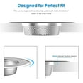 thumbnail image 6 of 2 Pack of Stainless Steel Sink Drain Strainer Baskets 3.54 Inch Diameter.Casewin Kitchen Stopper. For Dishes, Garbage Disposal, Large Wide Rim Prevents Clogged Drains Catcher, 6 of 7