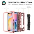 thumbnail image 6 of Galaxy Tab A 8.0'' 2019 Case,Hybrid Shockproof Rugged Heavy Duty Full-Body Drop Protection Stand Kids Case with Shoulder Strap for Galaxy Tab A 8.0" 2019 SM-T290 T295,Rosegold, 6 of 7