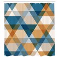 thumbnail image 2 of Ambesonne Geometric Shower Curtain, Abstract Pattern Vintage, 69"Wx75"L, Sea Blue, 2 of 4