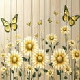 thumbnail image 4 of Ambesonne Rustic Duvet Cover Set, Cottagecore Sunflower Vibes, Calking, Dark Green and Yellow, 4 of 6