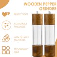 thumbnail image 5 of Austok 2Pcs Salt and Pepper Grinder Wooden Shakers with Adjustable Ceramic Core High-capacity Seasoning Bottle for Kitchen, 5 of 9