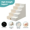 thumbnail image 5 of 5-Tier Extra-Wide Foam Pet Steps, Non-Slip Dog Stairs for High Beds & Sofas with Removable Washable Cover, 5 of 7