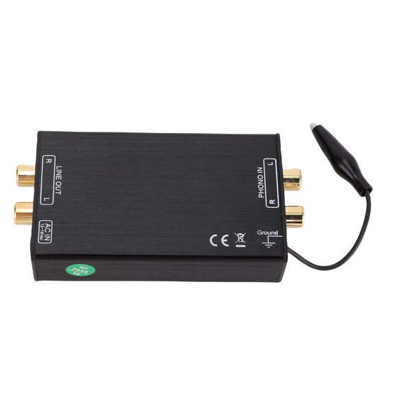 Phono Preamp, MM Turntable Mini Stereo Audio Amplifier with 2 Composite Video Interfaces, for Phonograph Record Player