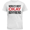 thumbnail image 1 of T-Shirt Blanc pour Adulte « Boyfriend le Plus Correct du Monde », 1 of 1