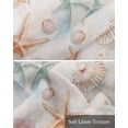 thumbnail image 6 of Summer Coastal Kitchen Valances for Windows Farmhouse Linen Window Valance Curtain for Living Room Window Treatment Starfish Shell Beach Nautical Valance Rod Pocket Topper Drape, 54 x 18 Inch, 6 of 6