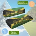 thumbnail image 5 of Binienty Jamaica Flag Palm Tree Golf Cart Seat Covers for 2-Person Seats Floral Golf Cart Accessories for Women Girly Golfcart Seat Cover Towel Blanket, Easy to Install, 5 of 8
