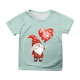 thumbnail image 1 of WEIYLL T-Shirts Filles Manches Courtes Imprimé Dessin Animé Col Rond Décontracté Vert Menthe Vêtements Tout-Petits 3-4 Ans, 1 of 4