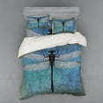 thumbnail image 2 of Ambesonne Grunge Bedding Set 3 Pcs, Dragonfly Bug Turquoise, Twin XL, Turquoise Dark Blue, 2 of 3