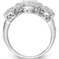 thumbnail image 3 of Sterling Silver Cheryl M Rhodium-Plated Cz 3-Stone Ring (Size 7) Made In China qcm892-7, 3 of 6