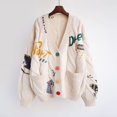 thumbnail image 2 of SWSMCLT Women's 2025 Cardigan Casual Cardigan Sweaters Comfy Home Cold Weather Cardigans Button Date Drop Shoulder Apricot X-Small-Large, 2 of 5