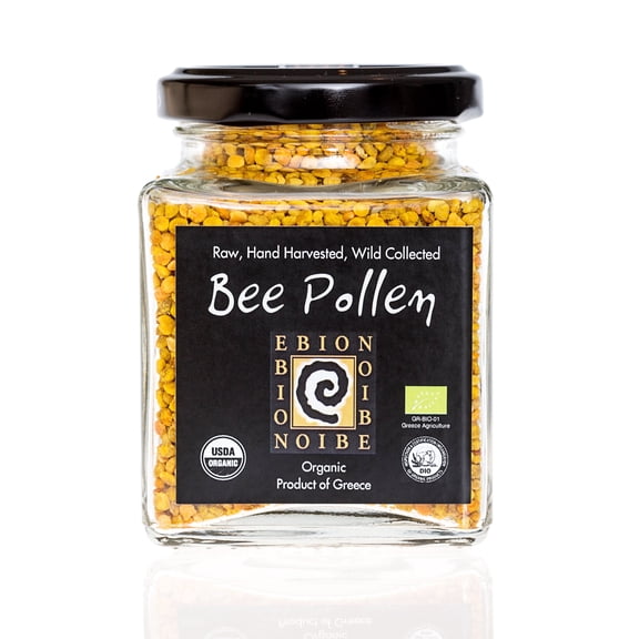 Ebion Wild Raw Organic Superfood Greek Bee Pollen - Unheated, Untreated, and Hand Collected in the Arta Mountains of Greece (125g)
