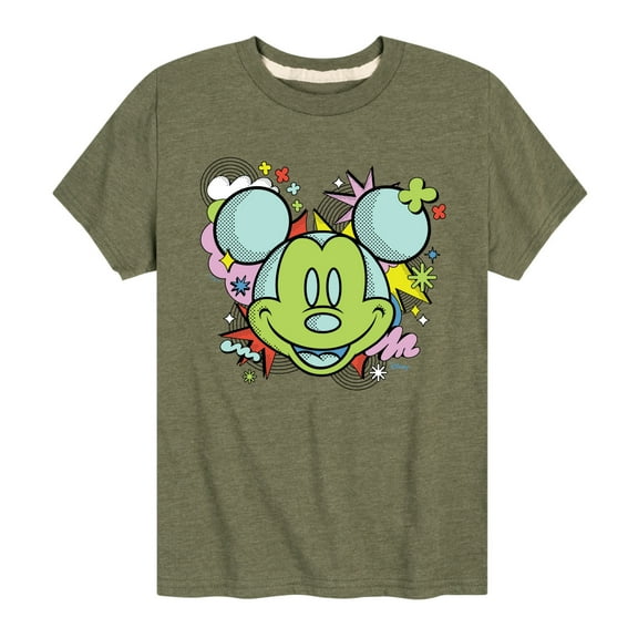 Disney - Mickey Mouse - Pop Art Happy Mickey - Youth Short Sleeve Graphic T-Shirt
